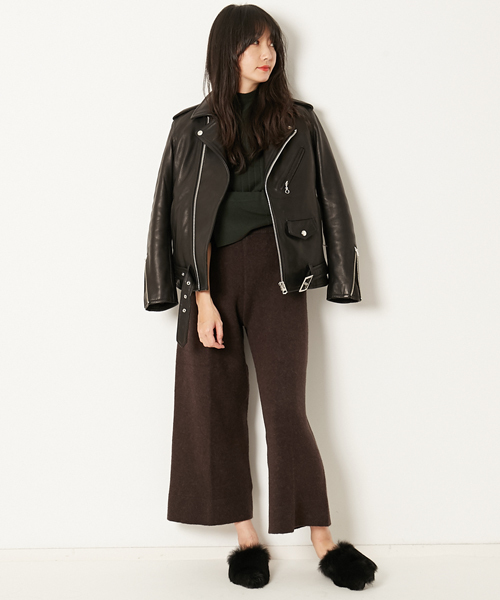 AMERICAN RAG CIE（アメリカンラグシー）の「AMERICAN RAG CIE シープライダースジャケット【WEB限定】（ライダースジャケット・レディース・ブラック・FREE）」の5枚目の写真