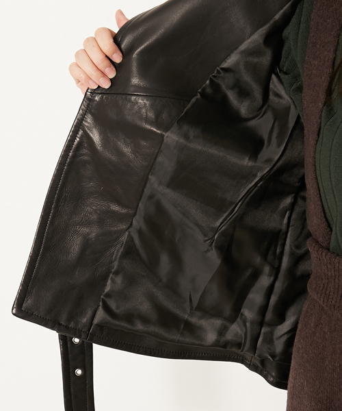 AMERICAN RAG CIE（アメリカンラグシー）の「AMERICAN RAG CIE シープライダースジャケット【WEB限定】（ライダースジャケット・レディース・ブラック・FREE）」の14枚目の写真