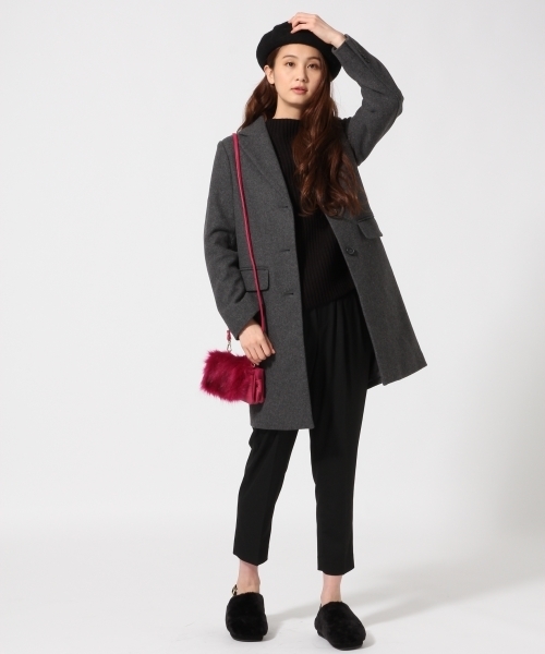 GLOBAL WORK（グローバルワーク）の「3ゲージリブボトルネックプルオーバー長袖/740587（ニット/セーター・レディース・オレンジ系その他/ダークグレー/ブラック/ホワイト/ネイビー/マルチ・SMALL/LARGE/MEDIUM）」の19枚目の写真