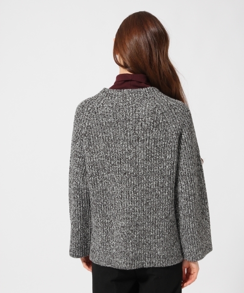 GLOBAL WORK（グローバルワーク）の「3ゲージリブボトルネックプルオーバー長袖/740587（ニット/セーター・レディース・オレンジ系その他/ダークグレー/ブラック/ホワイト/ネイビー/マルチ・SMALL/LARGE/MEDIUM）」の11枚目の写真