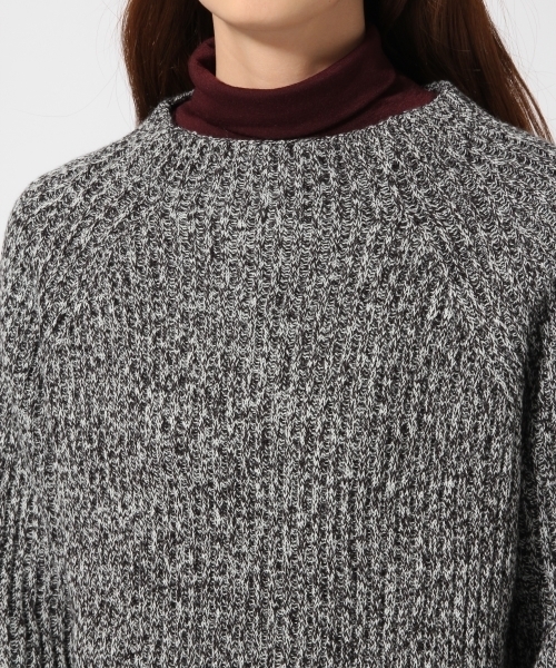 GLOBAL WORK（グローバルワーク）の「3ゲージリブボトルネックプルオーバー長袖/740587（ニット/セーター・レディース・オレンジ系その他/ダークグレー/ブラック/ホワイト/ネイビー/マルチ・SMALL/LARGE/MEDIUM）」の12枚目の写真