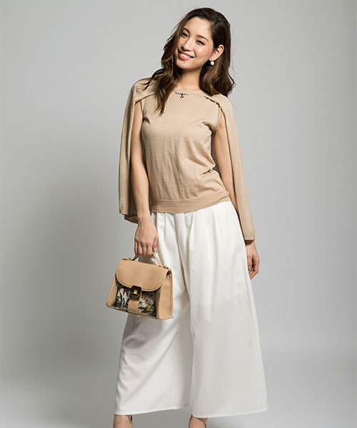 MILLION CARATS（ミリオンカラッツ）の「【2017SPRING】ワイドパンツ[DRESS/ドレス]（その他パンツ・レディース・インディゴブルー/オフホワイト/マルチ・MEDIUM/SMALL）」の2枚目の写真