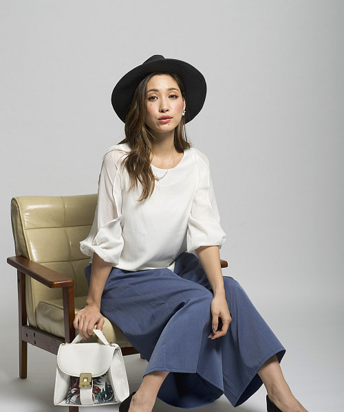 MILLION CARATS（ミリオンカラッツ）の「【2017SPRING】ワイドパンツ[DRESS/ドレス]（その他パンツ・レディース・インディゴブルー/オフホワイト/マルチ・MEDIUM/SMALL）」の9枚目の写真