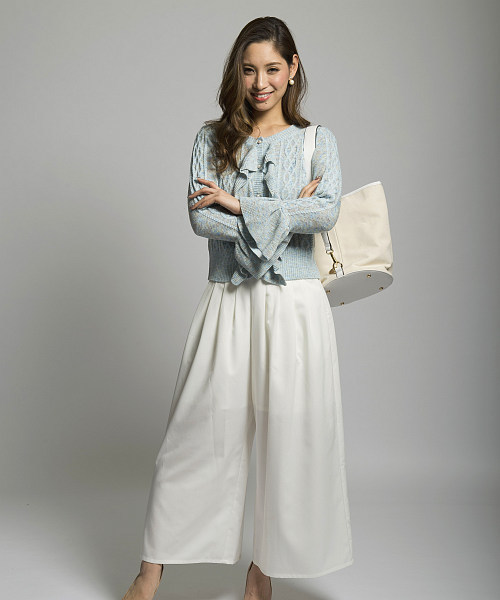 MILLION CARATS（ミリオンカラッツ）の「【2017SPRING】ワイドパンツ[DRESS/ドレス]（その他パンツ・レディース・インディゴブルー/オフホワイト/マルチ・MEDIUM/SMALL）」の10枚目の写真