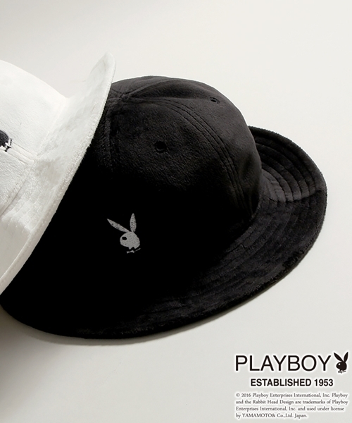 プレイボーイ　PLAYBOY ハット　バケットハット　ブラック プレイボーイ PLAYBOY ハット バケットハット ブラック - メルカリ