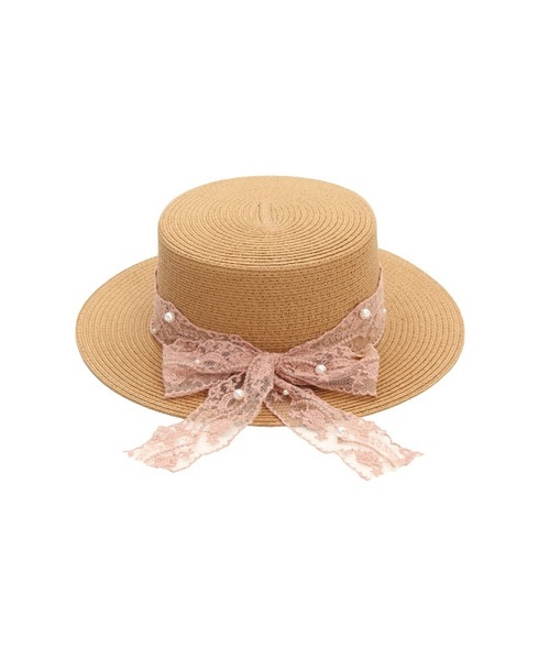 Axes Femme アクシーズファム の レースリボンカンカン帽 ハット Wear