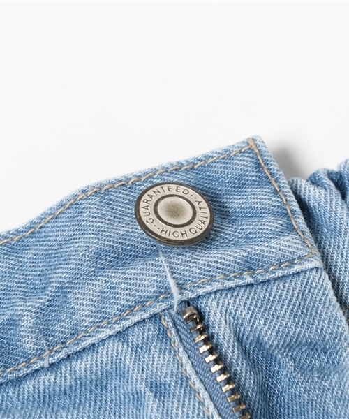 MERLOT（メルロー）の「スカラップフリンジヘムデニムワイドパンツ615-8527（デニムパンツ・レディース・ネイビー/ライトブルー/ブルー・FREE）」の14枚目の写真