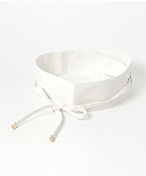 Andemiu（アンデミュウ）の「Ｆ／レザーサッシュベルト760254（ベルト・ブラック/ベージュ/ホワイト・FREE）」の9枚目の写真