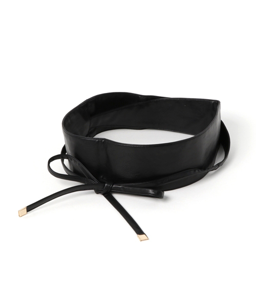 Andemiu（アンデミュウ）の「Ｆ／レザーサッシュベルト760254（ベルト・ブラック/ベージュ/ホワイト・FREE）」の8枚目の写真