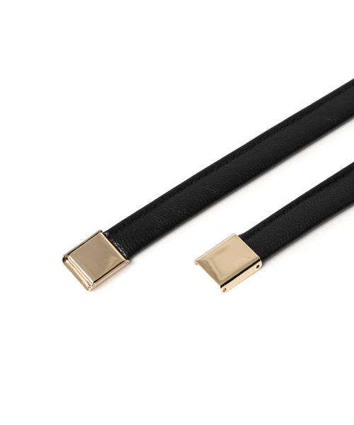 Andemiu（アンデミュウ）の「Ｆ／レザーサッシュベルト760254（ベルト・ブラック/ベージュ/ホワイト・FREE）」の6枚目の写真