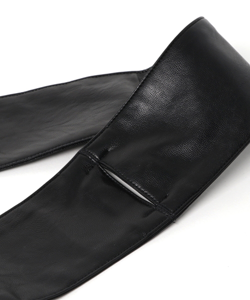 Andemiu（アンデミュウ）の「Ｆ／レザーサッシュベルト760254（ベルト・ブラック/ベージュ/ホワイト・FREE）」の7枚目の写真