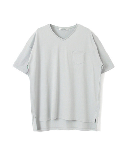 WORK NOT WORK URBAN RESEARCH（ワークノットワークアーバンリサーチ）の「WORK NOT WORK URBAN V/N BIG TEE WITH POCKET（Tシャツ/カットソー・レディース・グレー/ネイビー/ホワイト/ブラック・FREE）」の4枚目の写真
