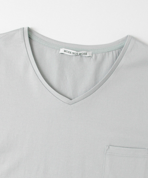 WORK NOT WORK URBAN RESEARCH（ワークノットワークアーバンリサーチ）の「WORK NOT WORK URBAN V/N BIG TEE WITH POCKET（Tシャツ/カットソー・レディース・グレー/ネイビー/ホワイト/ブラック・FREE）」の8枚目の写真