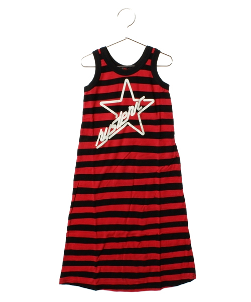 HYSTERIC MINI(ヒステリックミニ)の「HYSTERIC BORDER ROCK マキシ丈ワンピース(ワンピース・キッズ・ホワイト/ピンク/レッド・100/110/120)」の3枚目の写真