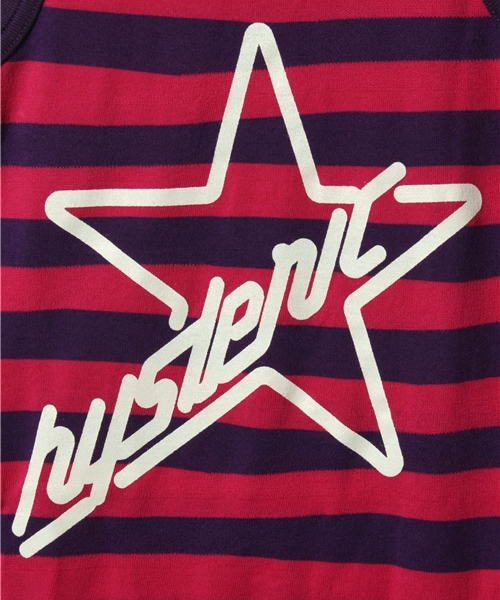 HYSTERIC MINI(ヒステリックミニ)の「HYSTERIC BORDER ROCK マキシ丈ワンピース(ワンピース・キッズ・ホワイト/ピンク/レッド・100/110/120)」の6枚目の写真