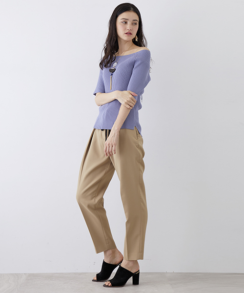 UNITED TOKYO（ユナイテッドトウキョウ）の「バックレースアップタイトニット（ニット/セーター・レディース・ブラック/ラベンダー/マスタード/ホワイト・1）」の12枚目の写真