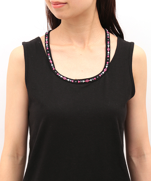 チチカカ（チチカカ）の「ネイティブ刺繍タンクトップ（タンクトップ・レディース・グレー/ブラック/ホワイト・FREE）」の13枚目の写真