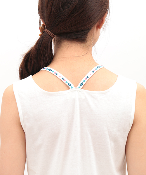 チチカカ（チチカカ）の「ネイティブ刺繍タンクトップ（タンクトップ・レディース・グレー/ブラック/ホワイト・FREE）」の14枚目の写真