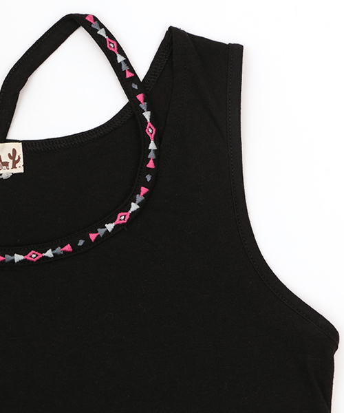 チチカカ（チチカカ）の「ネイティブ刺繍タンクトップ（タンクトップ・レディース・グレー/ブラック/ホワイト・FREE）」の9枚目の写真