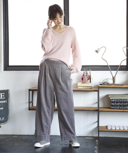 coen（コーエン）の「コーデュロイワイドパンツ(2017FW)（その他パンツ・レディース・ネイビー/ベージュ/グレー/オフホワイト・SMALL/MEDIUM/LARGE）」の13枚目の写真