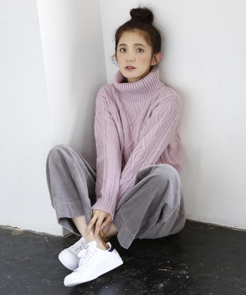 coen（コーエン）の「コーデュロイワイドパンツ(2017FW)（その他パンツ・レディース・ネイビー/ベージュ/グレー/オフホワイト・SMALL/MEDIUM/LARGE）」の14枚目の写真