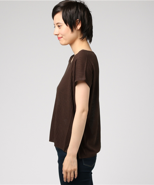 un dix cors（アンディコール）の「ワイドリブルーズニット（ニット/セーター・レディース・ブラウン/グリーン/レッド・ﾌﾘ-）」の5枚目の写真