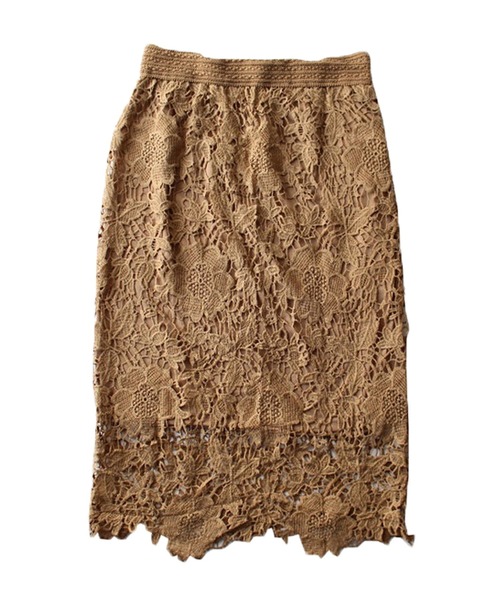 antiqua（アンティカ）の「花柄コットンレーススカート（スカート・レディース・カーキ/ベージュ・FREE）」の7枚目の写真