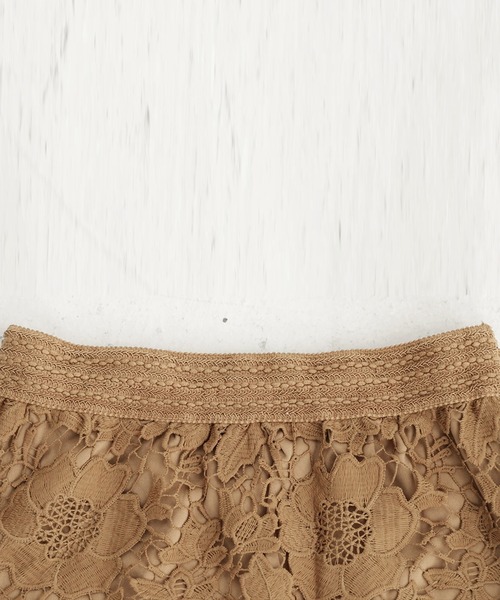 antiqua（アンティカ）の「花柄コットンレーススカート（スカート・レディース・カーキ/ベージュ・FREE）」の6枚目の写真