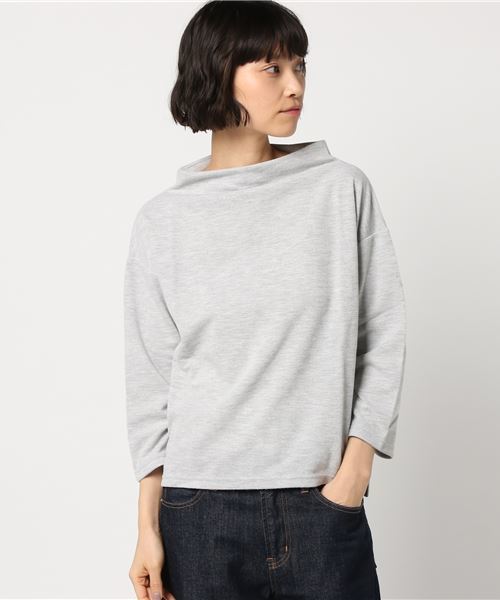 earth music&ecology（アースミュージックアンドエコロジー）の「・起毛フライスプルオーバー（Tシャツ/カットソー・レディース・ライトグレー/ネイビー/アイボリー/ミント・FREE）」の3枚目の写真