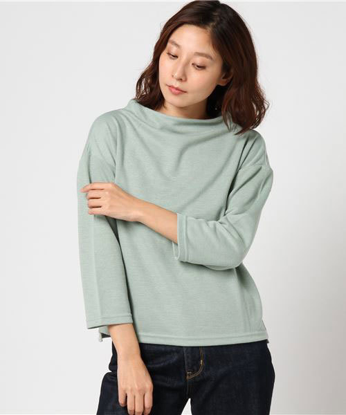 earth music&ecology（アースミュージックアンドエコロジー）の「・起毛フライスプルオーバー（Tシャツ/カットソー・レディース・ライトグレー/ネイビー/アイボリー/ミント・FREE）」の4枚目の写真