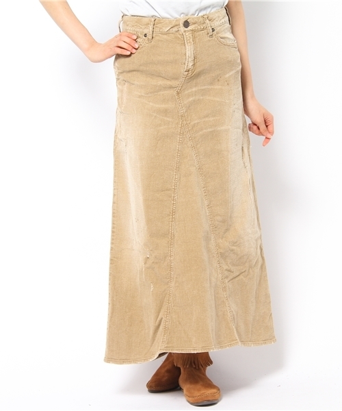 goa（ゴア）の「sulfide processing コーデュロイロングスカート（スカート・レディース・ブラウン/キャメル・SMALL/MEDIUM）」の2枚目の写真