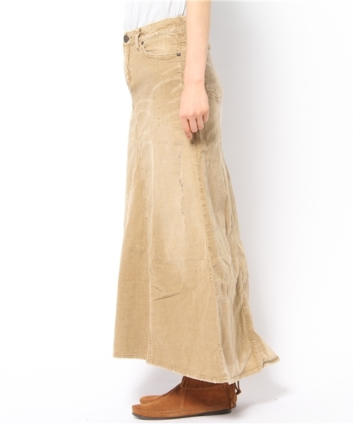 goa（ゴア）の「sulfide processing コーデュロイロングスカート（スカート・レディース・ブラウン/キャメル・SMALL/MEDIUM）」の3枚目の写真