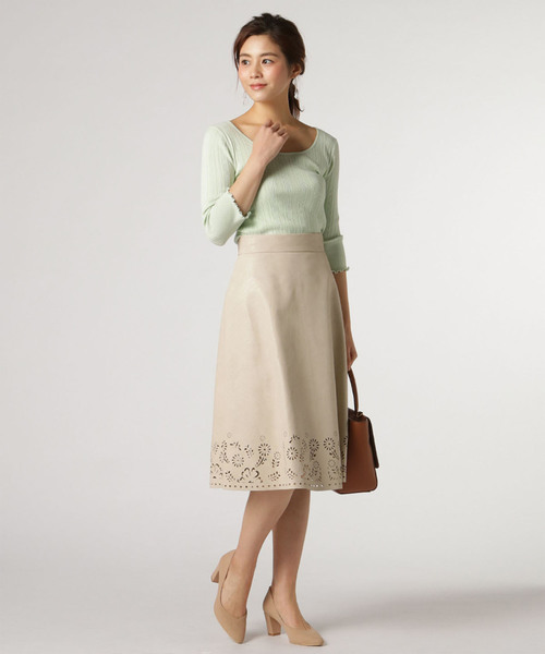 SWINGLE（スウィングル）の「【雑誌掲載】メローリブプルオーバー◆（Tシャツ/カットソー・レディース・ネイビー/ラベンダー/ミント/ライトグレー・SMALL）」の9枚目の写真