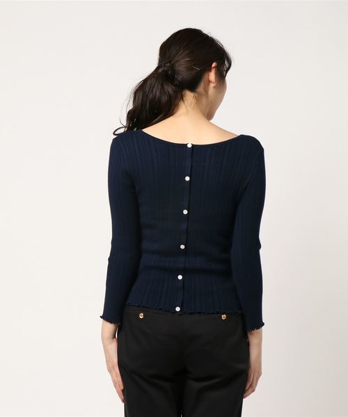 SWINGLE（スウィングル）の「【雑誌掲載】メローリブプルオーバー◆（Tシャツ/カットソー・レディース・ネイビー/ラベンダー/ミント/ライトグレー・SMALL）」の6枚目の写真