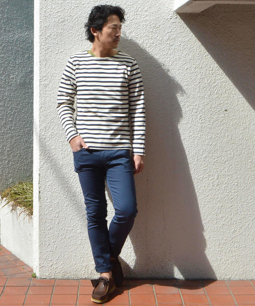 ROOPTOKYO（ループトウキョウ）の「国産 度詰め ボーダーボートネックバスクシャツ（Tシャツ/カットソー・メンズ・グレー/キナリ・L/M/S）」の13枚目の写真