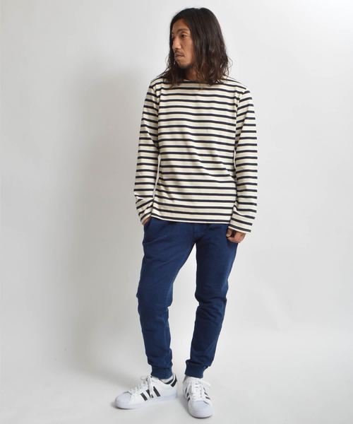 ROOPTOKYO（ループトウキョウ）の「国産 度詰め ボーダーボートネックバスクシャツ（Tシャツ/カットソー・メンズ・グレー/キナリ・L/M/S）」の9枚目の写真