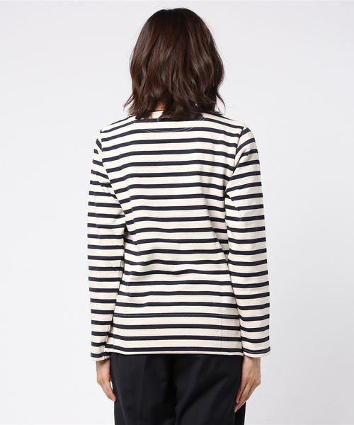 ROOPTOKYO（ループトウキョウ）の「国産 度詰め ボーダーボートネックバスクシャツ（Tシャツ/カットソー・メンズ・グレー/キナリ・L/M/S）」の3枚目の写真