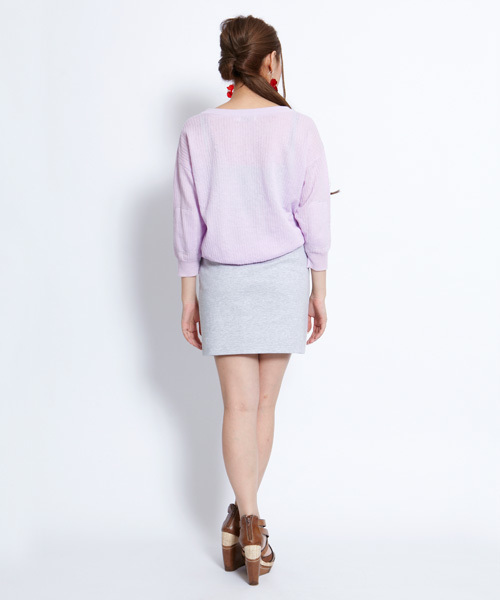 MILKFED.(ミルクフェド)の「KNITTED TOP & DRESS(ワンピース・レディース・アッシュ/ライトパープル・SMALL/MEDIUM)」の5枚目の写真