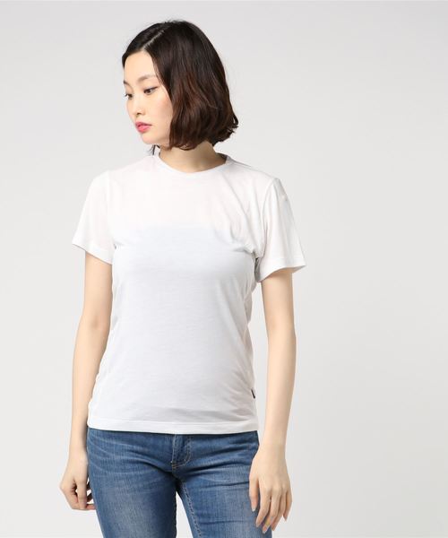 AIGLE（エーグル）の「UVカット カヤサンド Tシャツ（Tシャツ/カットソー・レディース・ライトグレー/チェリーピンク/ホワイト・MEDIUM/LARGE/SMALL）」の4枚目の写真