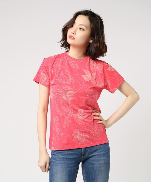 AIGLE（エーグル）の「UVカット カヤサンド Tシャツ（Tシャツ/カットソー・レディース・ライトグレー/チェリーピンク/ホワイト・MEDIUM/LARGE/SMALL）」の5枚目の写真