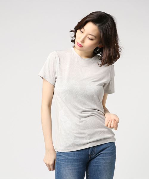 AIGLE（エーグル）の「UVカット カヤサンド Tシャツ（Tシャツ/カットソー・レディース・ライトグレー/チェリーピンク/ホワイト・MEDIUM/LARGE/SMALL）」の2枚目の写真