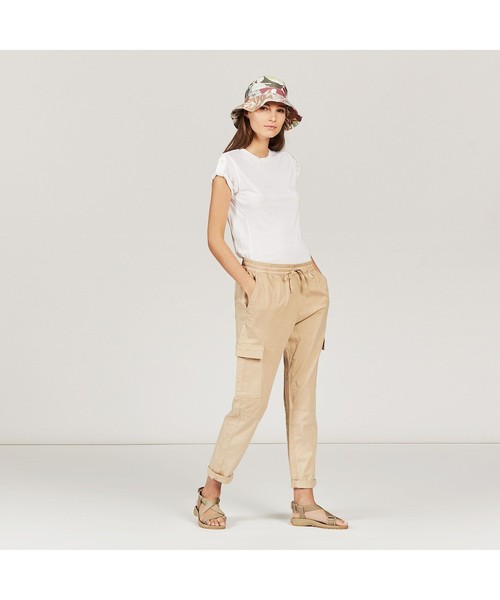 AIGLE（エーグル）の「UVカット カヤサンド Tシャツ（Tシャツ/カットソー・レディース・ライトグレー/チェリーピンク/ホワイト・MEDIUM/LARGE/SMALL）」の9枚目の写真