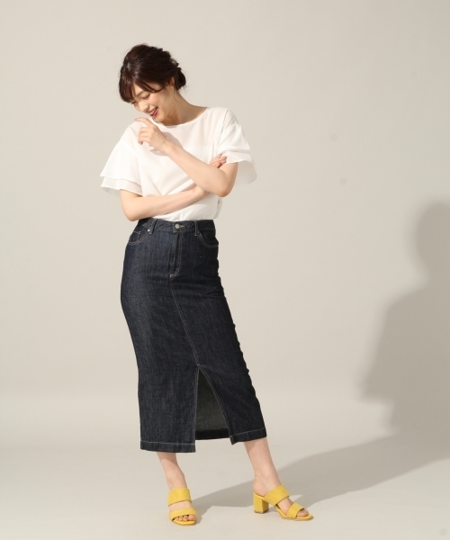 BLISS POINT(ブリスポイント)の「ティアードソデブラウス/795433(シャツ/ブラウス・レディース・ホワイト/その他3/ライトグレー/ブラック/イエロー・MEDIUM/LARGE)」の11枚目の写真