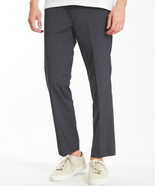 ABAHOUSE(アバハウス)の「【セットアップ対応】ナイロンレインストライプイージーパンツ(パンツ)」|ブラック