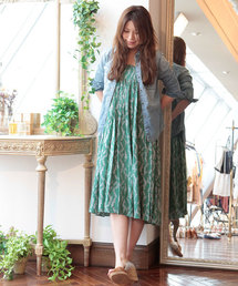 NANO universe | ●FF/bare-top2way柄ワンピース(ワンピース)