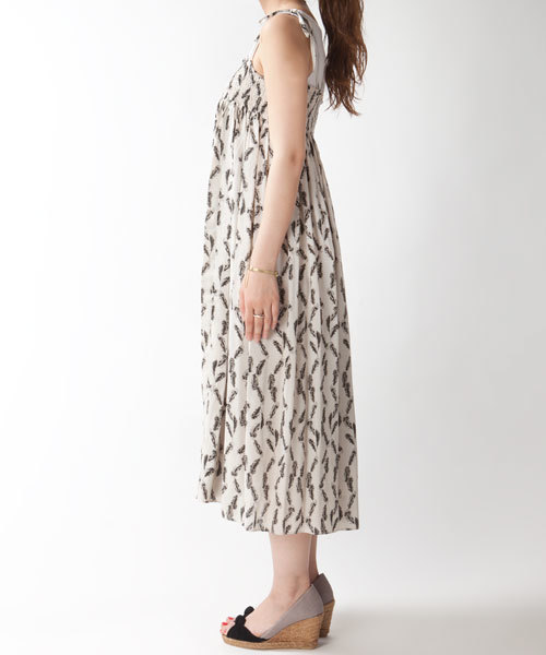 NANO universe（ナノユニバース）の「●FF/bare-top2way柄ワンピース（ワンピース・レディース・オフホワイト/グリーン/イエロー・FREE）」の5枚目の写真