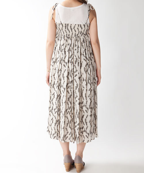 NANO universe（ナノユニバース）の「●FF/bare-top2way柄ワンピース（ワンピース・レディース・オフホワイト/グリーン/イエロー・FREE）」の6枚目の写真