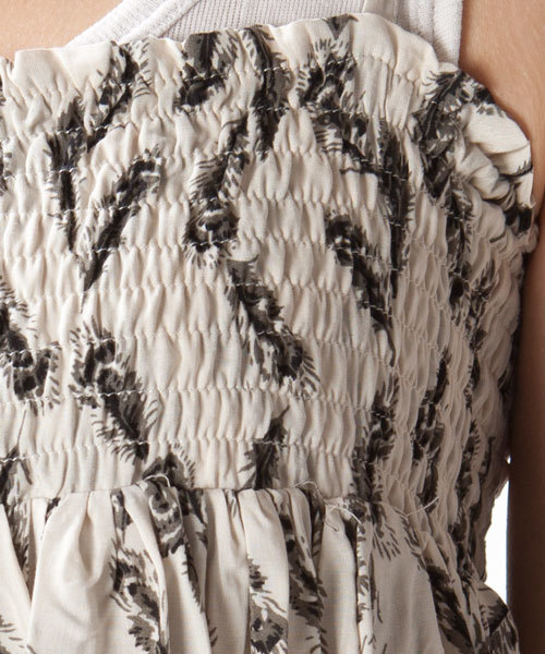 NANO universe（ナノユニバース）の「●FF/bare-top2way柄ワンピース（ワンピース・レディース・オフホワイト/グリーン/イエロー・FREE）」の7枚目の写真