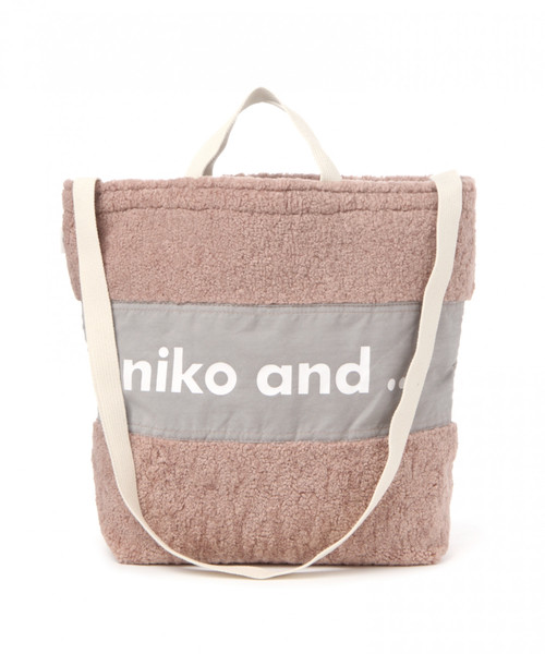 niko and...（ニコアンド）の「オリジナルボアロゴトート2WAY（トートバッグ・レディース・ホワイト/ピンク/セージグリーン・0）」の6枚目の写真