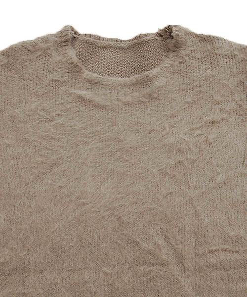 antiqua（アンティカ）の「モヘアニット（ニット/セーター・メンズ・ベージュ/ダークグレー・M/L/XL）」の3枚目の写真